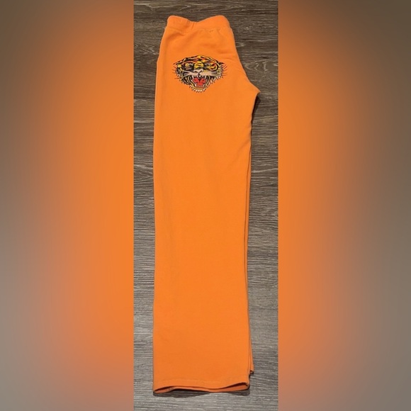 Vintage Ed Hardy Orange Joggers Size XS Pristine Condition - Picture 3 of 5